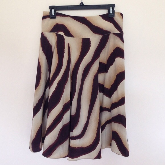 🆕 Ralph Lauren Zebra Print Silk Skirt 🌰🐚☀️ - Picture 5 of 6
